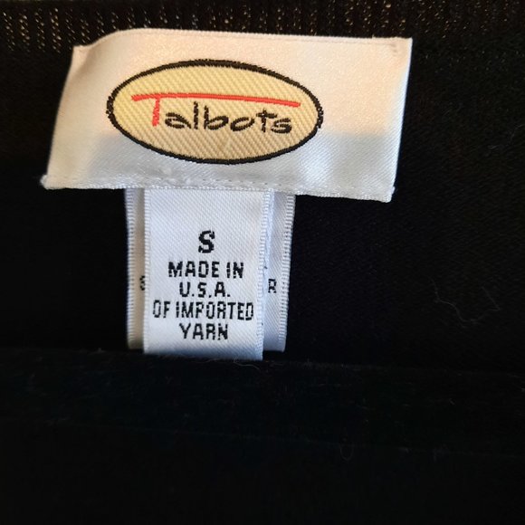 Talbot's black v neck short sleeve sweater, size small - Picture 4 of 5